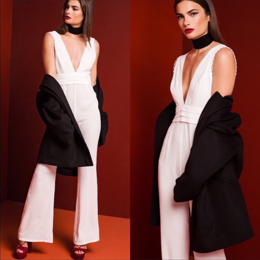 White Stone Cold Fox Jumpsuit